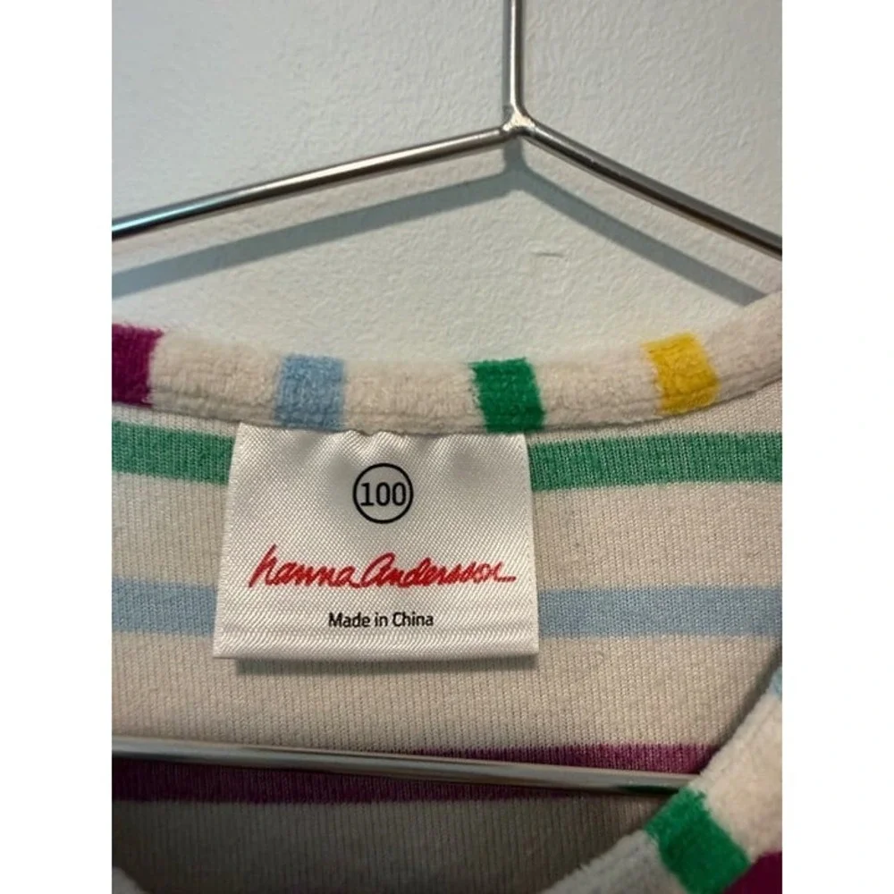 Hanna Andersson Velour Play Dress Striped 4T 100 GUC/PLAY